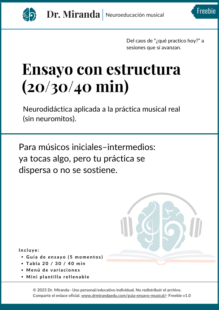 Recursos de neuroeducación musical para la enseñanza y el estudio de la música